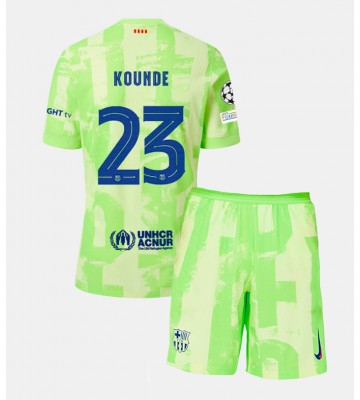 Barcelona Jules Kounde #23 Tercera Equipación Niños 2024-25 Manga Corta (+ Pantalones cortos)